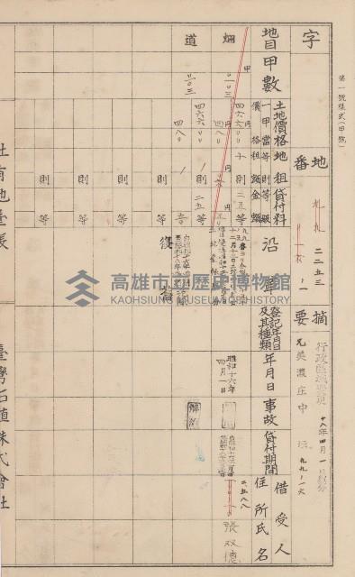 臺灣拓殖株式會社美濃社有地臺帳（二之一）藏品圖，第79張