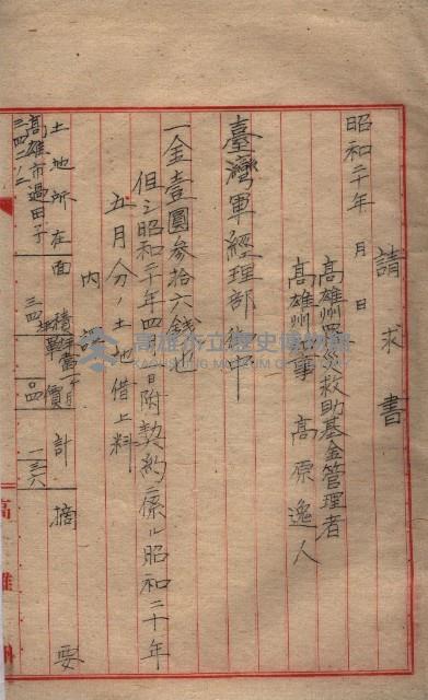 州有地臺灣軍借上契約綴藏品圖，第82張