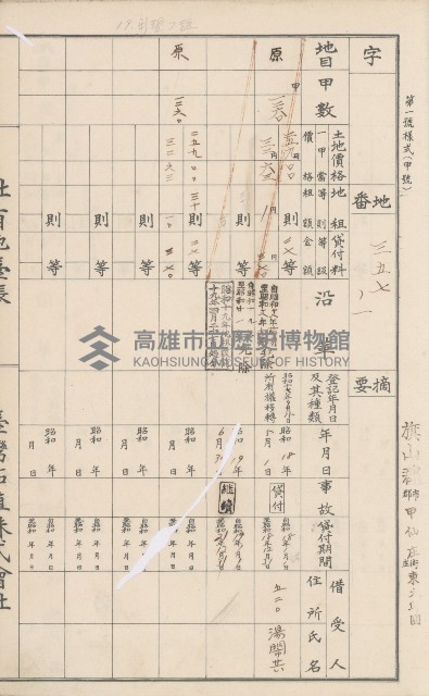 臺灣拓殖株式會社甲仙社有地臺帳（二之二）藏品圖，第79張