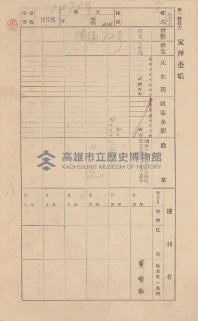 鳳山郡林園庄港子埔家屋臺帳（三冊之內第二號）藏品圖，第79張
