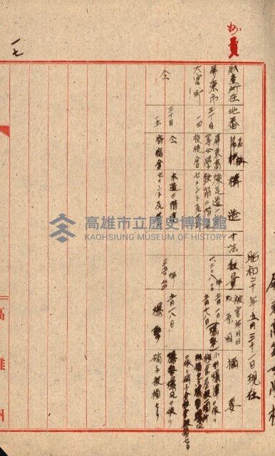 州費國庫所屬建物戰時災害被害關係書類綴
（地理系）藏品圖，第79張