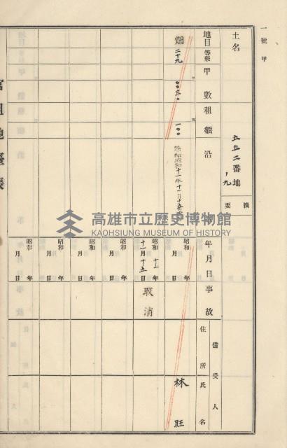 旗山街官租地臺帳（二冊之內第一號）藏品圖，第79張
