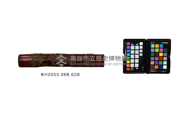 堆朱漆如意瓶花紋香筒藏品圖，第1張