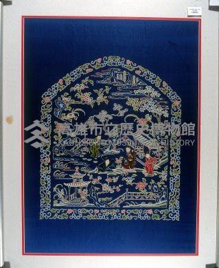 仙山樓臺人物刺繡掛飾藏品圖，第1張