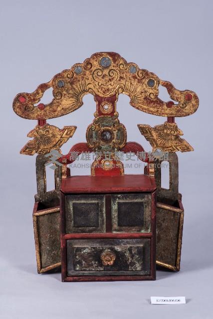 礦物彩鎏金透雕燈蕊心架藏品圖，第1張