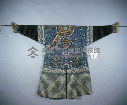 緙絲藍地金線八寶吉服袍藏品圖，第1張