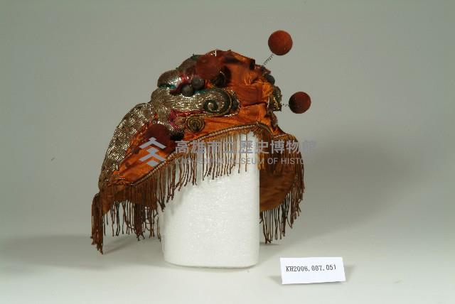 繡花盤龍神明帽冠-1藏品圖，第1張