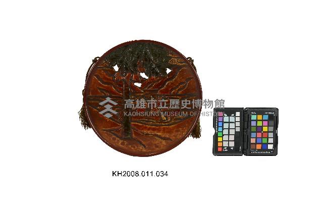 雕刻彩繪泛舟圖紋掛飾藏品圖，第1張