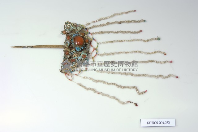 銀鎏金點翠鑲瑪瑙鳳紋簪藏品圖，第1張