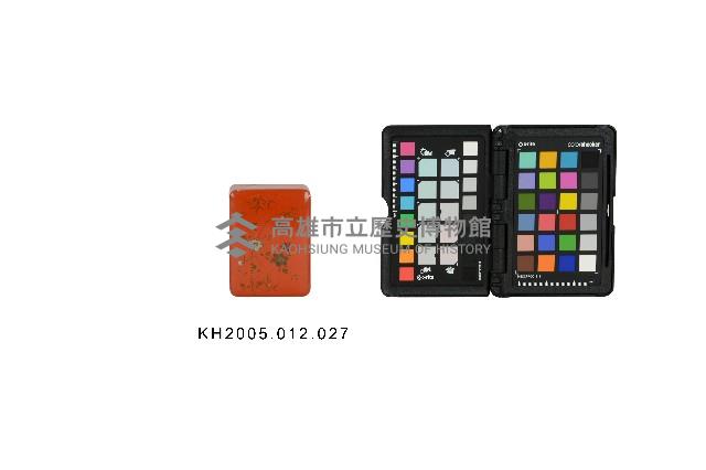 朱地「春景」紋蒔繪方盒藏品圖，第1張