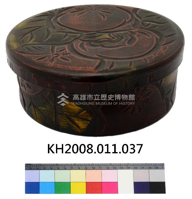 雕刻彩繪果物紋茶具盒藏品圖，第1張