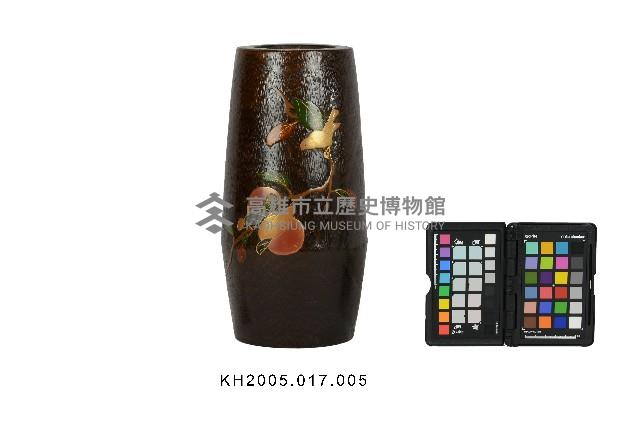 桐木地柿鳥紋蒔繪漆瓶藏品圖，第1張