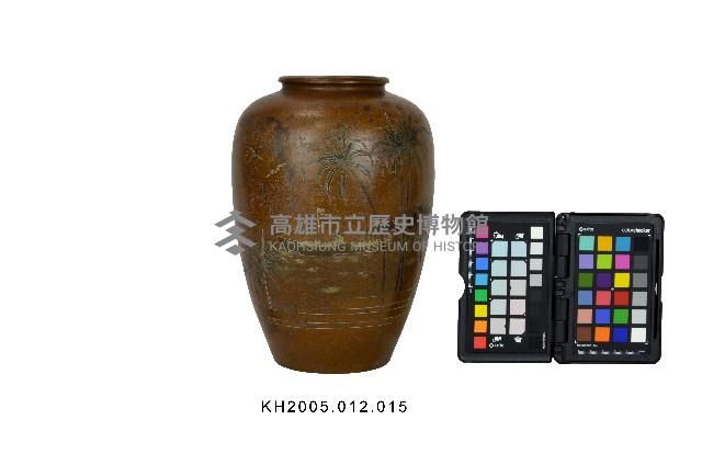 銅胎「拓南丸」捕鯨船紋漆瓶藏品圖，第1張