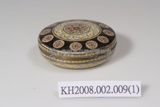 銅胎掐絲琺瑯印泥盒藏品圖，第1張
