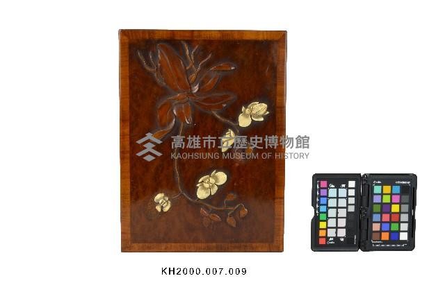 木地鑲嵌蝴蝶蘭紋文書盒藏品圖，第1張