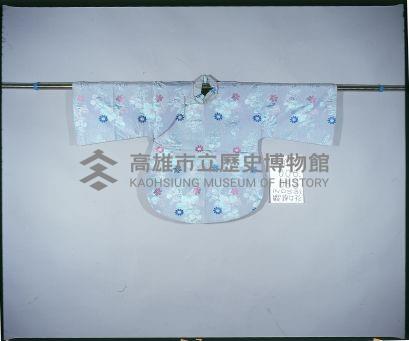 粉紫提花錦地立領大襟七分寬袖女衫藏品圖，第1張