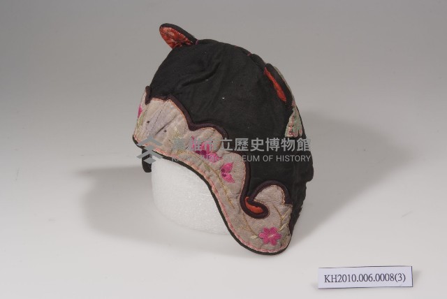 黑棉地鴟鴞造型貼布繡童帽藏品圖，第3張