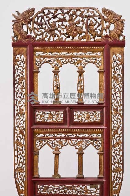 黑紅鎏金透雕洗臉架藏品圖，第3張