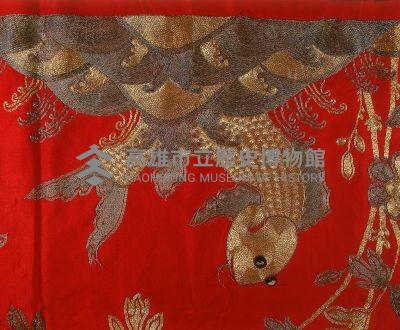 鯉躍龍門刺繡桌圍藏品圖，第3張