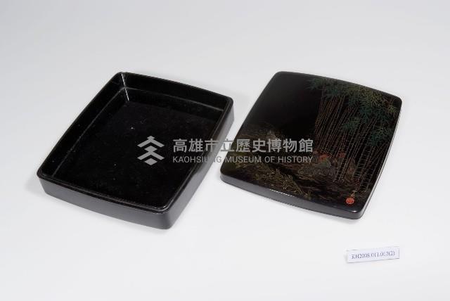 戧彩「竹林居家樂」圖紋方盒藏品圖，第3張