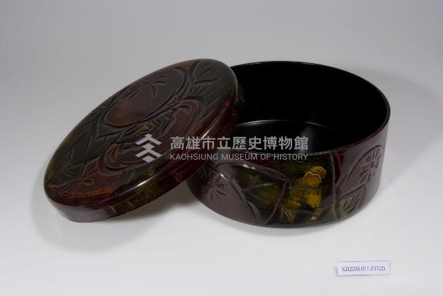 雕刻彩繪果物紋茶具盒藏品圖，第3張