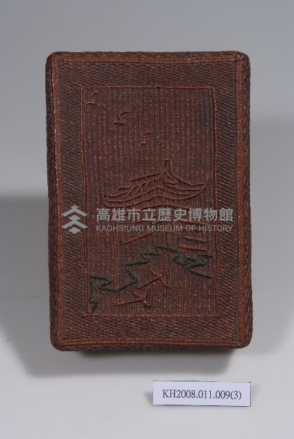 醬色紙繩古城紋方形盒藏品圖，第3張