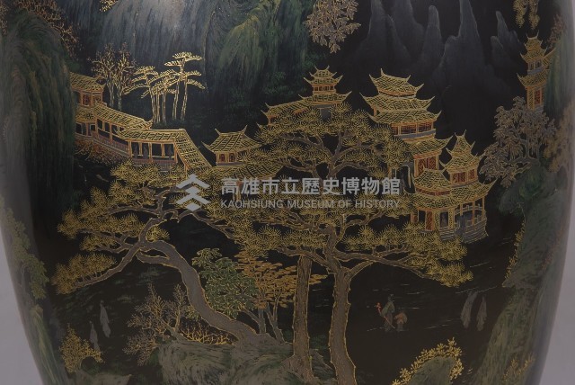 漆器大花瓶藏品圖，第3張
