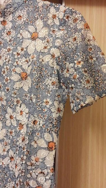蕾絲刺繡印花旗袍藏品圖，第2張
