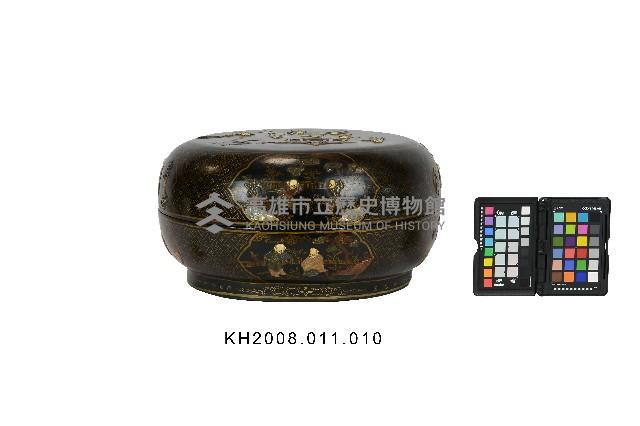 百寶嵌嬰戲圖圓形捧盒藏品圖，第2張