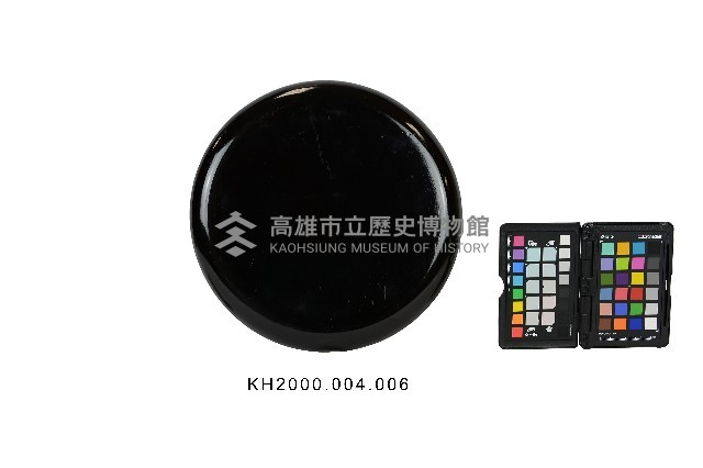 黃漆堆錦木瓜紋圓盤藏品圖，第2張