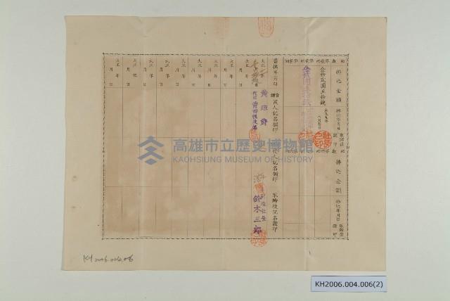 臺灣合同電氣株式會社出資證券（黃班爵）藏品圖，第2張