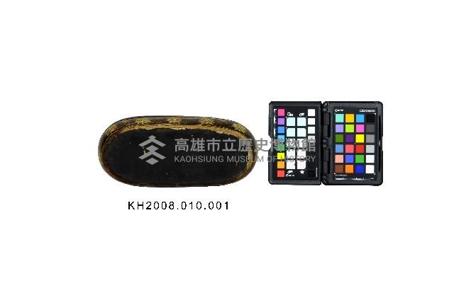 金彩寶相花紋橢圓型漆盒藏品圖，第2張