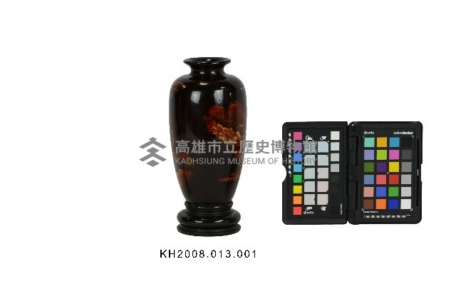 彩繪填漆原住民杵歌紋漆瓶藏品圖，第2張