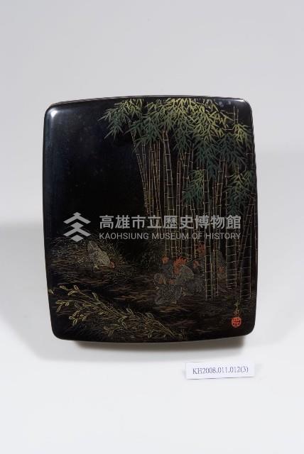 戧彩「竹林居家樂」圖紋方盒藏品圖，第2張