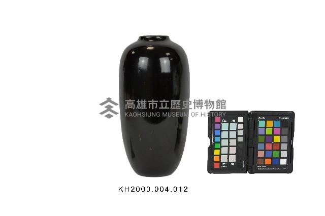 黑漆鑲嵌彩繪花蝶紋瓶藏品圖，第2張