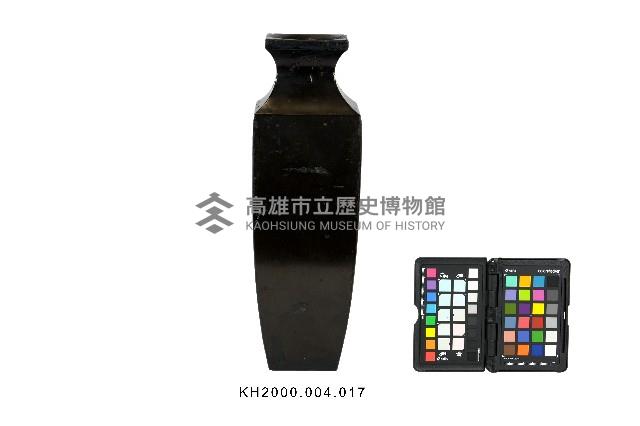 黑漆彩繪磨顯杵歌紋四方瓶藏品圖，第2張