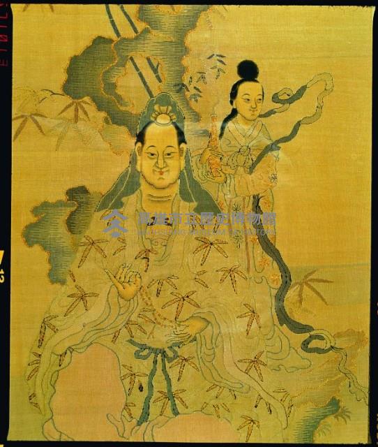 緙絲男相觀音藏品圖，第2張