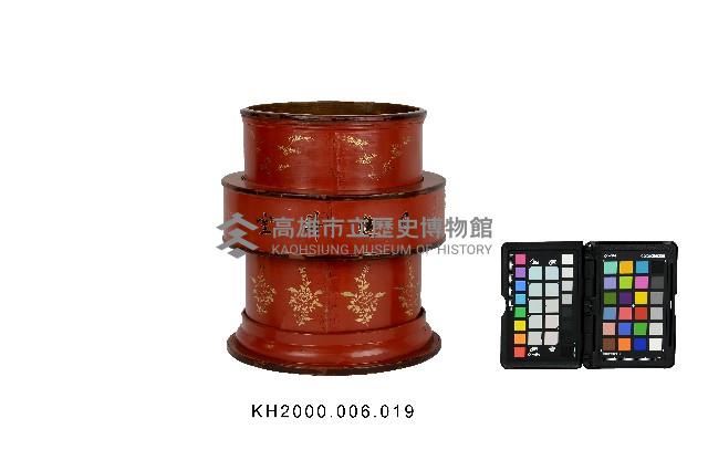 朱漆描金人物紋圓筒藏品圖，第2張