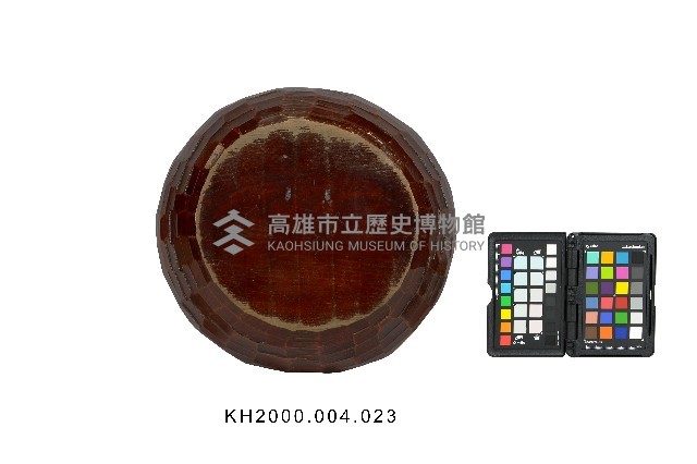 木雕彩繪柿紋圓盤藏品圖，第2張