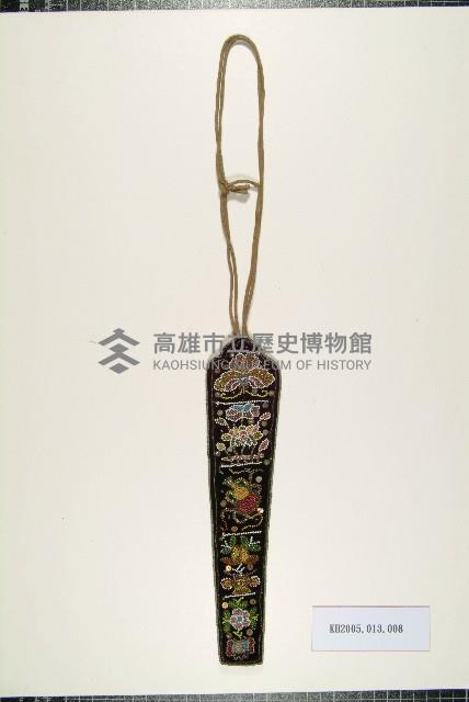 黑絨地綴珠飾扇袋藏品圖，第1張