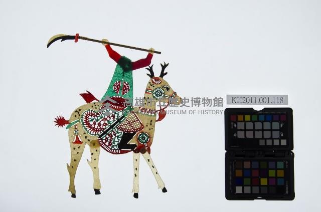皮影戲偶男騎-道長騎梅花鹿（偶身）藏品圖，第1張