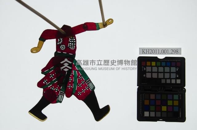 皮影戲簽桿立身偶-武將（偶身）藏品圖，第1張