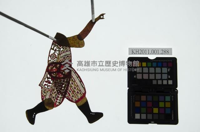 皮影戲簽桿立身偶-武將（偶身）藏品圖，第1張