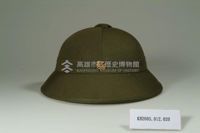 塑膠胎底橄欖綠棉地士兵用帽藏品圖，第1張