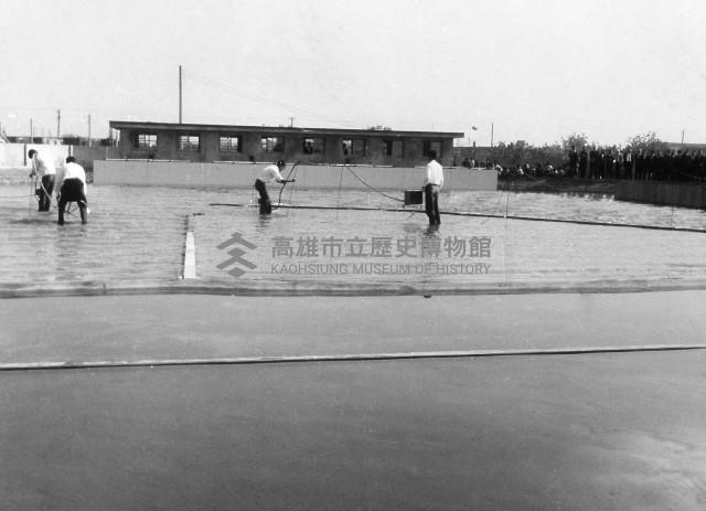 第二港口模型水上試驗情形藏品圖，第1張