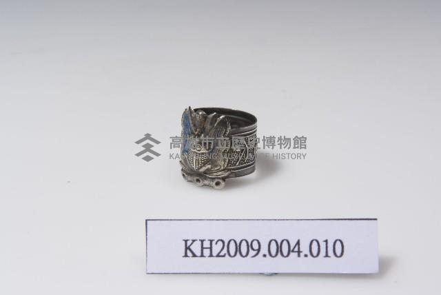 銀琺瑯蛙紋戒藏品圖，第1張