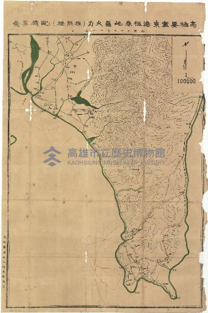 高雄要塞東港恆春地區火力（探照燈）配備要圖藏品圖，第1張