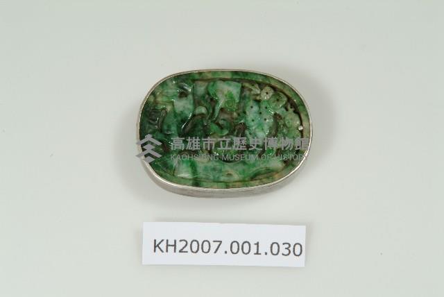 銀包鑲翠玉帶扣藏品圖，第1張