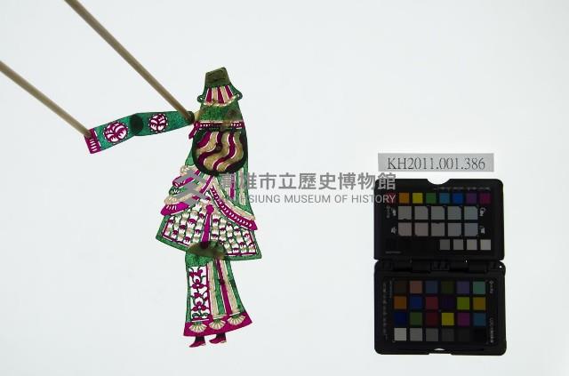 皮影戲簽桿立身偶-小旦（偶身）藏品圖，第1張