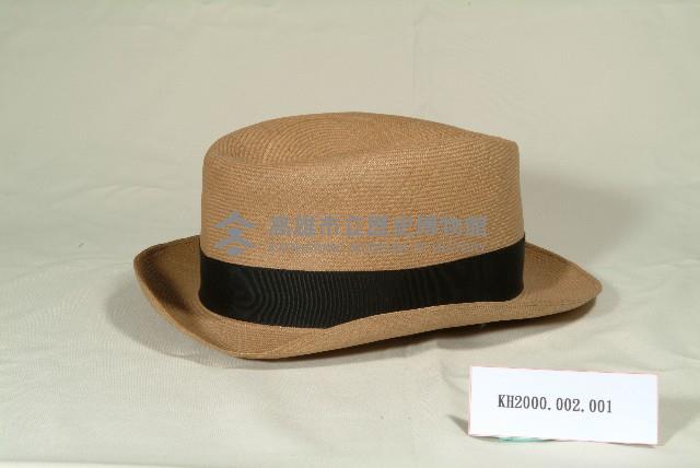 藺草編織圓帽藏品圖，第1張